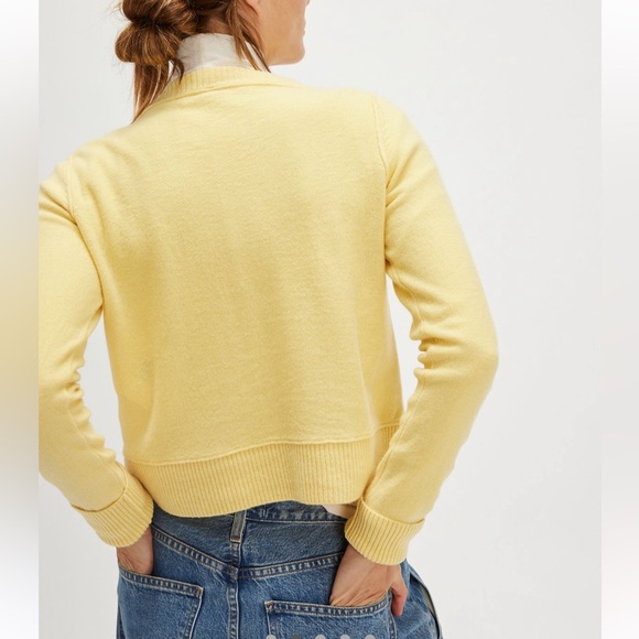 Free People Nocturnal Solid Wool-Cashmere Cardigan - Oil Painting - Large - Picture 2 of 16